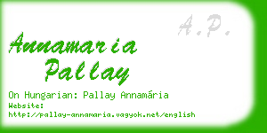annamaria pallay business card